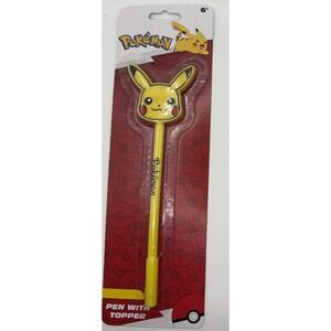 Pokemon Pikachu Pen With Topper For Kids Yellow